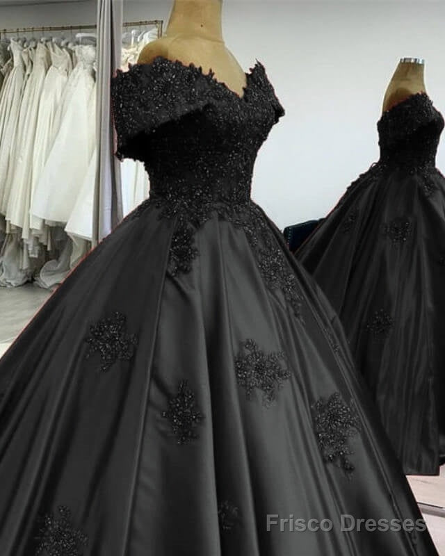 Ball Gown Satin Off The Shoulder Lace Embroidery Dress Secondary image