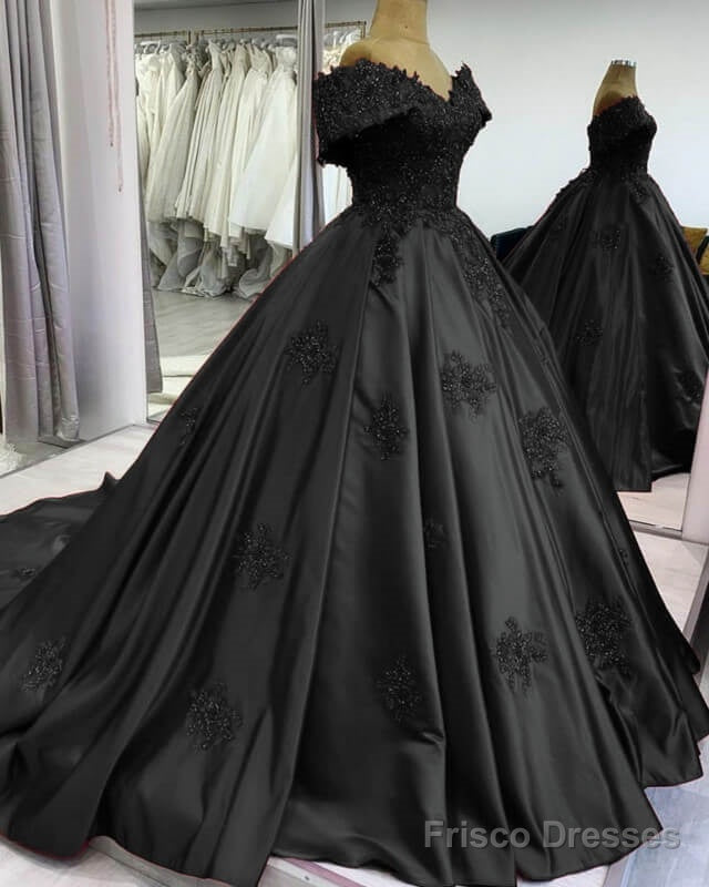 Ball Gown Satin Off The Shoulder Lace Embroidery Dress Main image