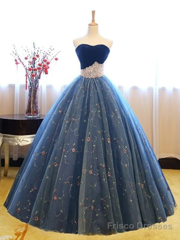 Ball Gown Sleeveless Sweetheart Floor-Length With Beading Net Dresses Secondary image