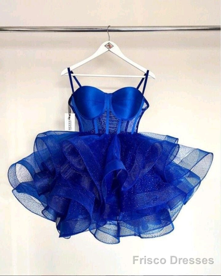 Ball Gown Straps Royal Blue Birthday Dresses Birthday Outfits Secondary image