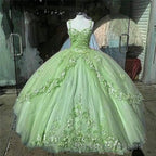 Ball Gown Sweet 16 Dress Princess Quinceanera Dress Lace Appliques Sweet 15 Party Formal Prom Ball Gowns