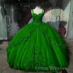 Ball Gown Sweet 16 Dress Princess Quinceanera Dress Lace Appliques Sweet 15 Party Formal Prom Ball Gowns