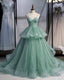 Ball Gown Sweetheart Corset Ruffles Dress