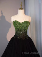 Ball Gown Sweetheart Tulle Black Formal Prom Dress Formal Dress