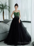 Ball Gown Sweetheart Tulle Black Formal Prom Dress Formal Dress