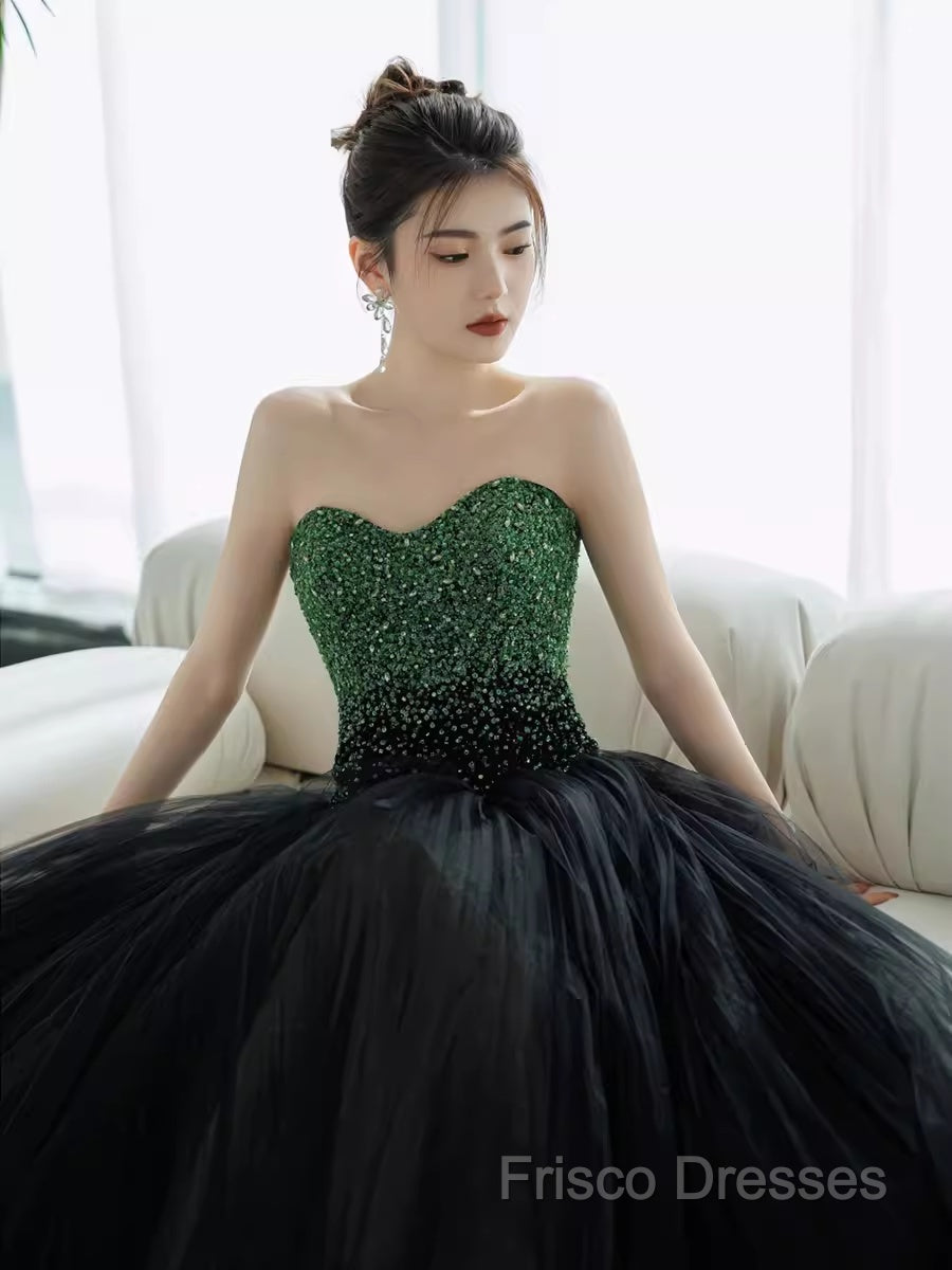 Ball Gown Sweetheart Tulle Black Formal Prom Dress Formal Dress