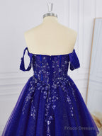 Ball-Gown Tulle Off-the-Shoulder Appliques Lace Corset Short/Mini Dress