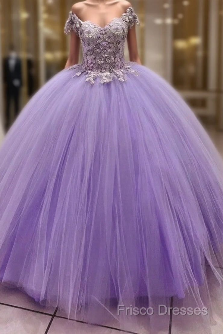 Ball Gown V Neck 3D Flowers Tulle Dress Main image