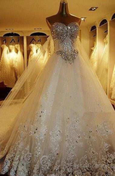 Ball Gown Watteau Train Wedding Dress With Appliques Beading Secondary image