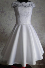 Knee-Length Cap Sleeves Open Back White Homecoming Dress