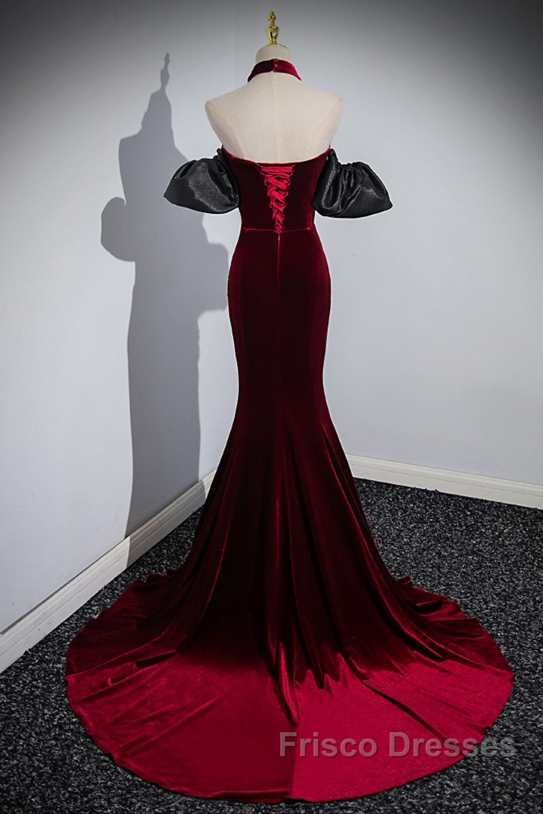 Beauiful Wine Red Off Shoulder Mermaid Long Formal Prom Dress, Wine Red Party Dress