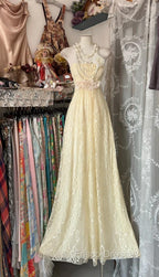 Beautiful A-Line Light Yellow Lace Strapless Formal Prom Dress Cute Birthday Party Dress