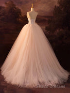 Beautiful A-Line Strapless Tulle Long Formal Prom Dress Formal Dress