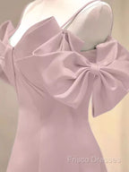 Beautiful A-Line Straps Pink Long Formal Prom Dress