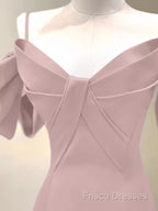 Beautiful A-Line Straps Pink Long Formal Prom Dress