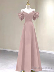 Beautiful A-Line Straps Pink Long Prom Dress