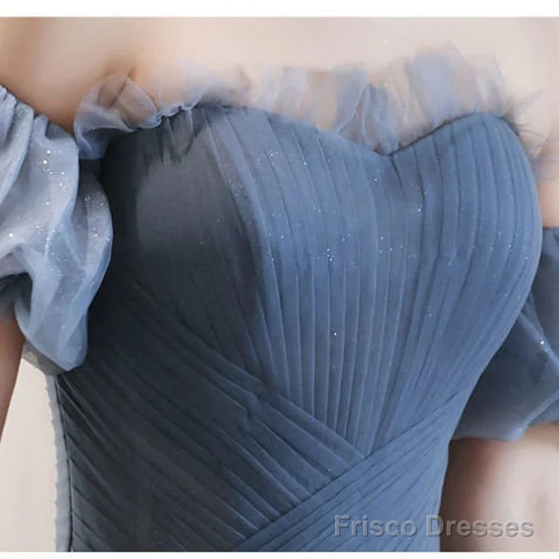 Beautiful Blue Glitter Gown Dress, Long Prom Long Dress Evening Gown Secondary image
