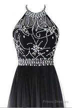 Beautiful Gradient Beaded A-Line Party Gown, Long Junior Prom Dress
