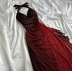 Beautiful Halter Birthday Party Dresses Red Prom Dresses