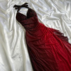 Beautiful Halter Birthday Party Dresses Red Prom Dresses