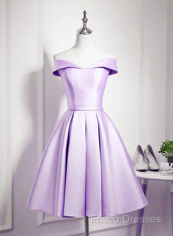 Beautiful Light Blue Satin Sweetheart Homecoming Dress, Blue Short Formal Prom Dress