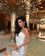 Beautiful Mermaid Spaghetti Straps Satin Long Party Dresses Prom Dress