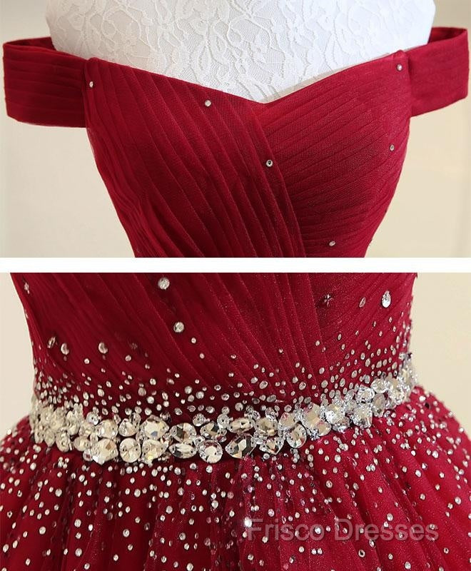 Beautiful Off Shoulder Long Formal Dress, Beaded Party Dress Secondary image