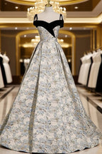 Beautiful Satin Sweetheart Off Shoulder Formal Prom Dress, A-Line Satin Formal Dress