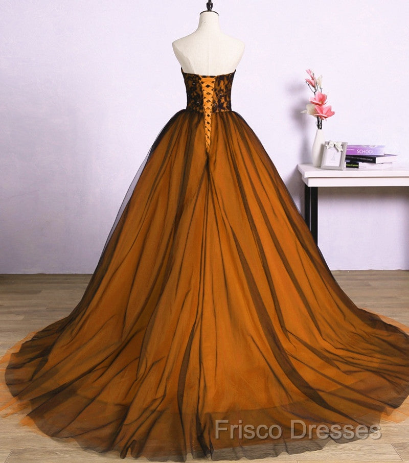 Beautiful Tulle A-Line Ball Gown Sweet 16 Party Dress, Long Formal Prom Dress
