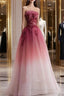 Beautiful Tulle Gradient with Beaded Long Party Dress A-line Gradient Formal Prom Dress Formal Prom Dress shops