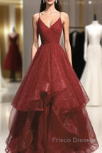 Beautiful Wine Red Velvet Straps V-Neckline Party Dress Formal Prom Dress, Long Evening Dress