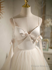 Beige Aline  Tulle Short Prom Dress Beige Tulle Homecoming Dress