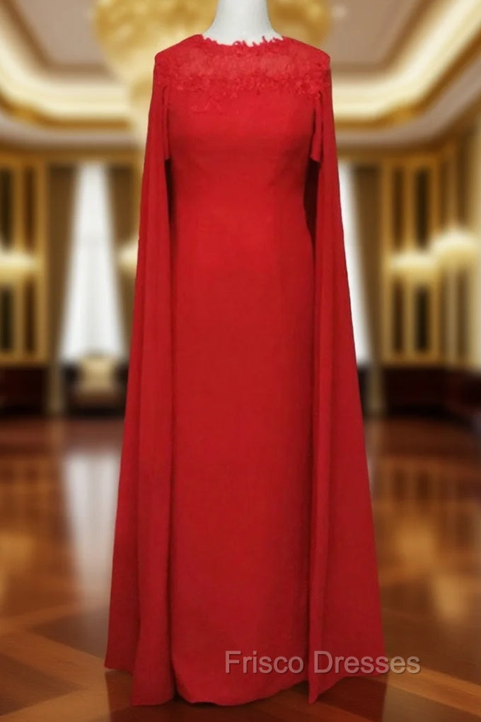 Best Long Evening Dress With Cape Mother of the Bride Dress Formal Dress