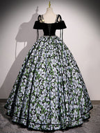 Black A-Line Satin Long Formal Prom Dress, Black Long Evening Dress
