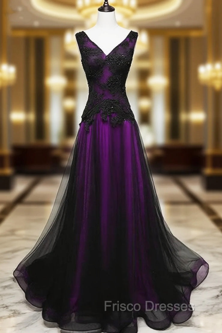 Tulle Long Formal Prom Dress, Elegant Party Womens Dress