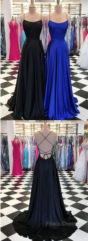 Black And Royal Blue Formal Prom Dress, Formal Gown, Graduation School Party Dress, Winter Formal Dress