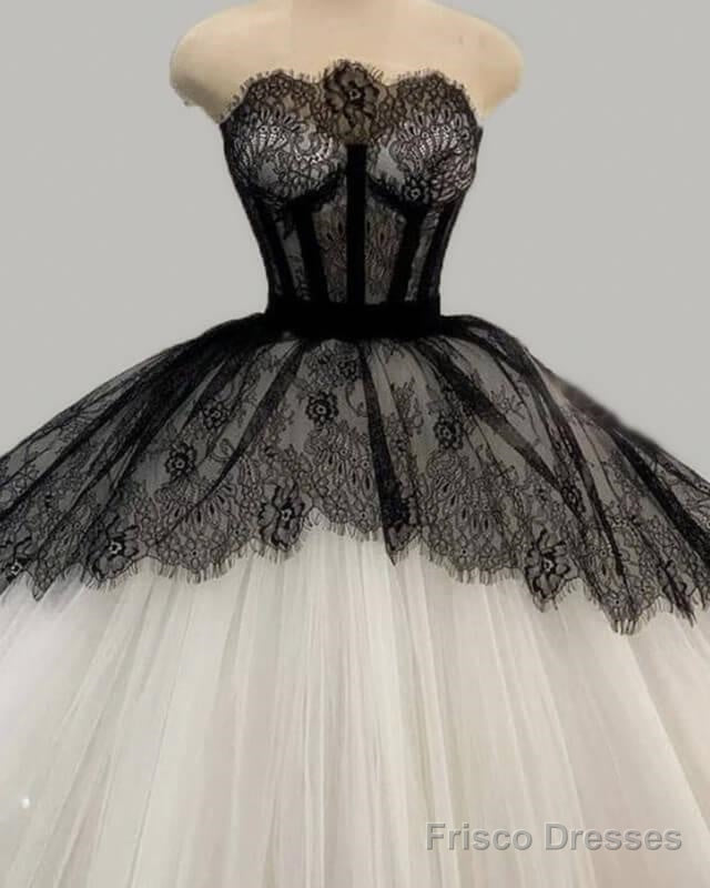 Black And White Ball Gown Party Dress Secondary image