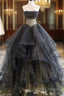 Black Ball Gown Long Formal Prom Dress, Black Formal Dress