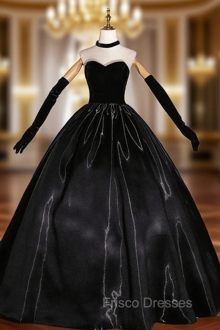 Black Ball Gown Sweetheart Quinceanera Dress Main image