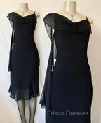 Black Chiffon Formal Prom Dress Party Dress New Formal Dress