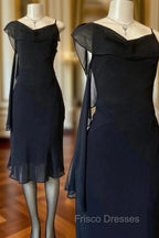 Black Chiffon Formal Prom Dress Party Dress New Formal Dress