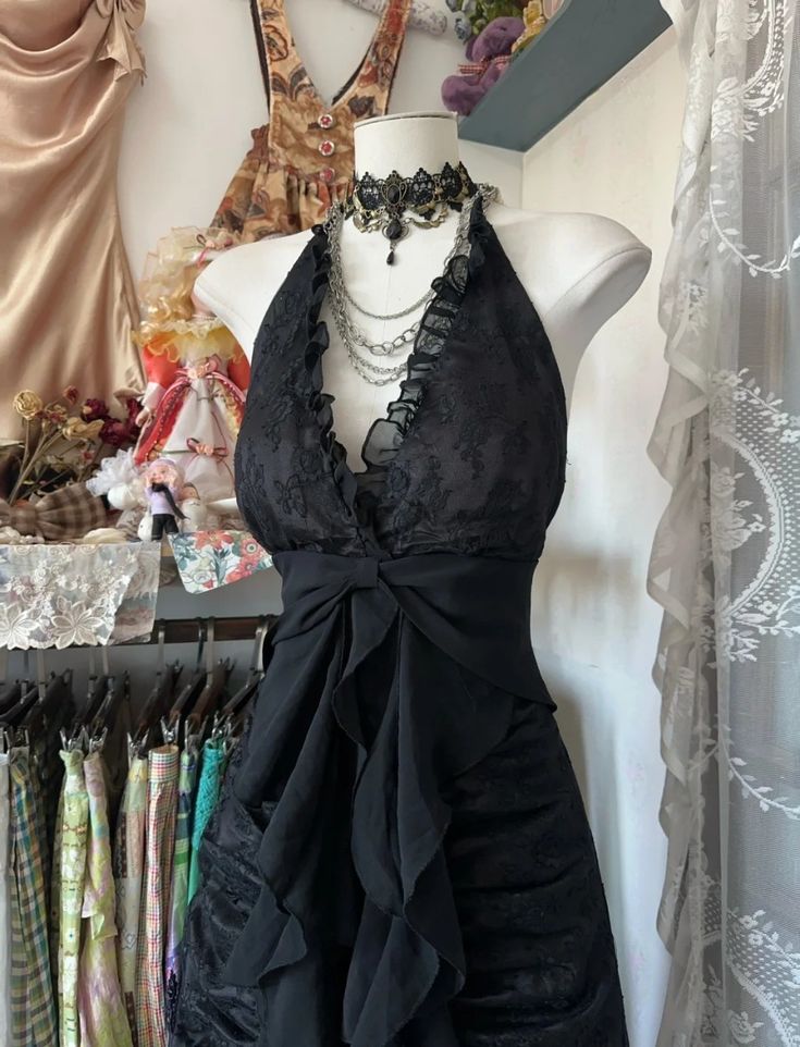 Black Elegant Vintage Prom Party Gown Evening Dress – Frisco Dresses