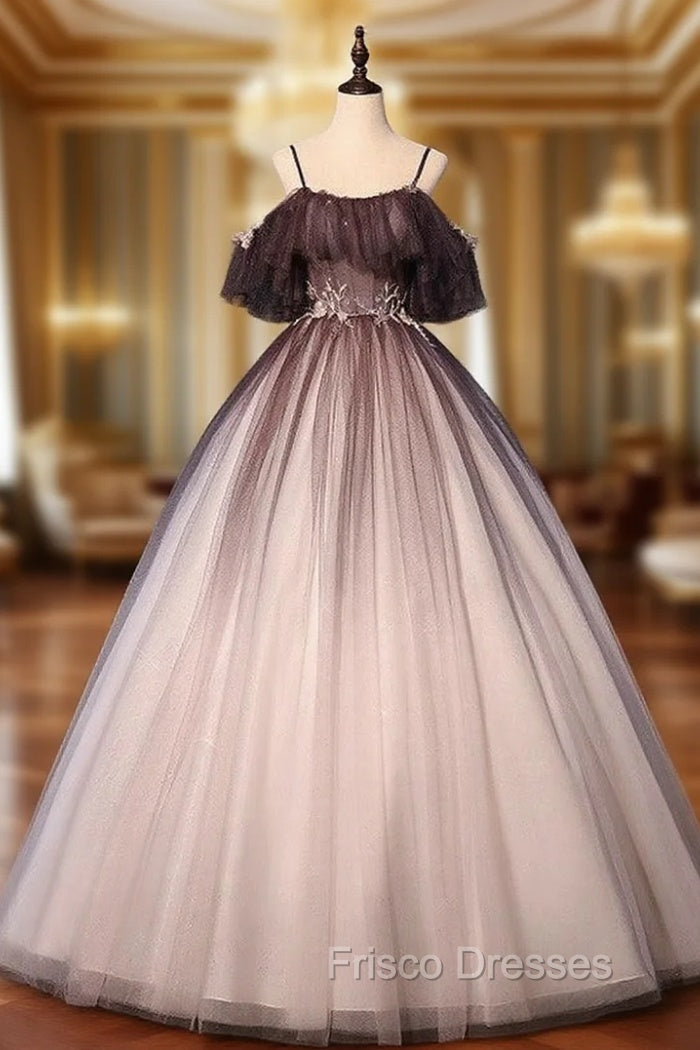 Black Fantasy Gradient Starry Sky Quinceanera Dress Main image