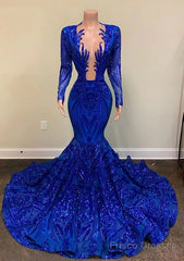 Black Girl Prom Dresses Mermaid Long Prom Dress