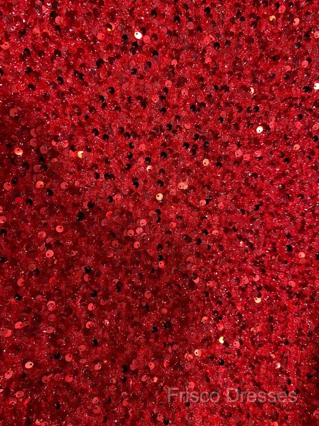 Black Girl Formal Prom Dress One Shoulder Mermaid Red Formal Prom Dress | Cheap Sequins Formal Gowns