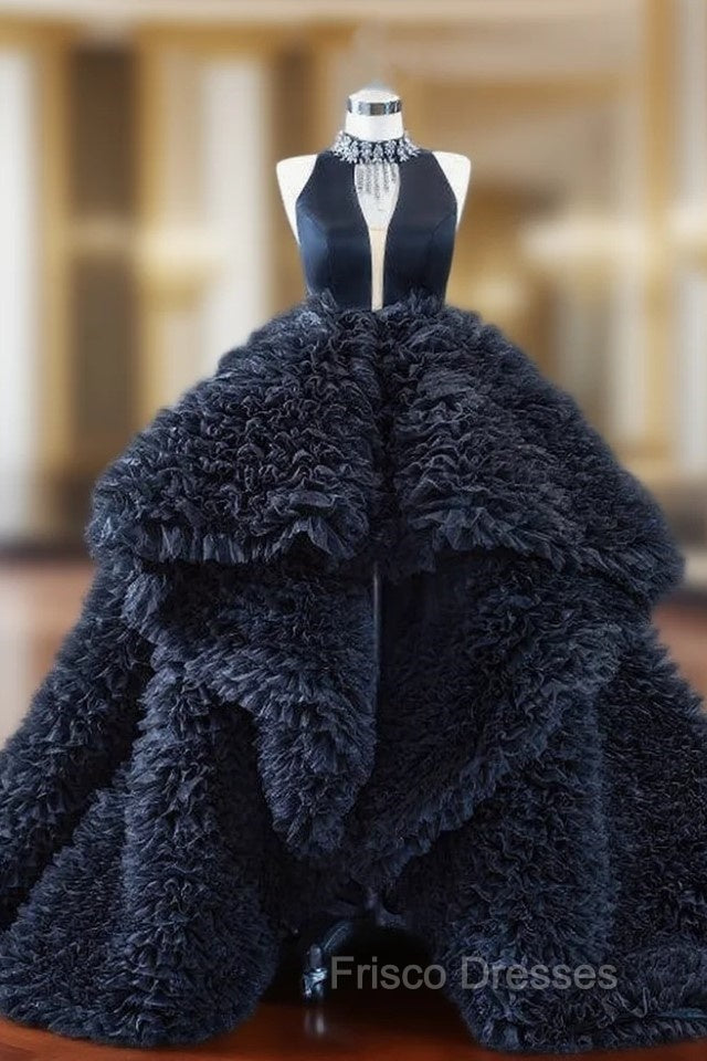 Black  High Neck Crystal Formal Prom Dress Main image