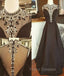 Black High Neck Sequin Long Formal Prom Dress, Black Evening Dress