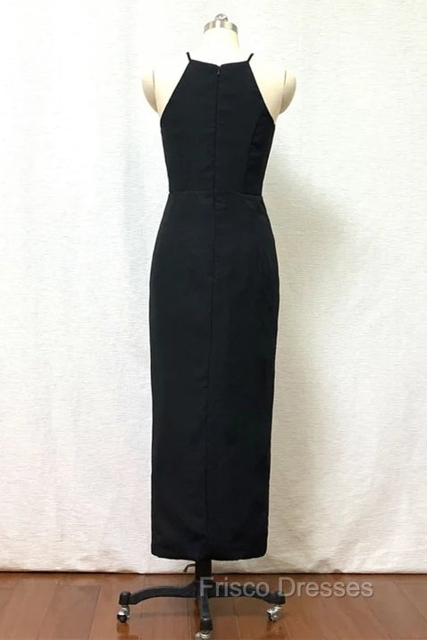 Black High Neck Sheath Chiffon Bridesmaid Dress Secondary image