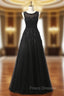 Black Lace Beading Scoop Sleeveless Bridesmaid Dress