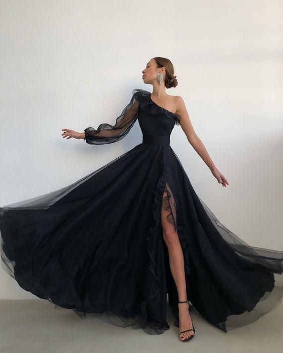 Black Long Evening Dress Prom Dresses Main image